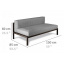Модульный диван средний в стиле LOFT (NS-1009) Изюм