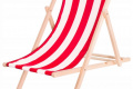 Шезлонг (кресло-лежак) деревянный для пляжа, террасы и сада Springos (DC0001 WHRD)