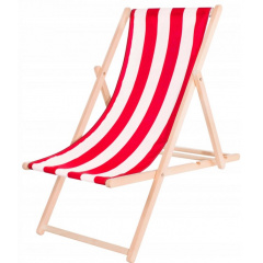 Шезлонг (крісло-лежак) дерев'яний для пляжу, тераси та саду Springos (DC0001 WHRD) Нове
