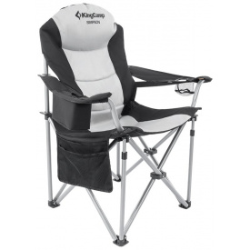 Розкладне крісло KingCamp Deluxe Hard Arms Chair Black/Mid Grey (KC3888 BLACK/MID GREY)