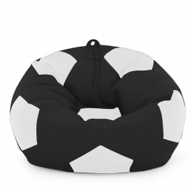 Кресло мешок Мяч Оксфорд 120см Студия Комфорта размер Большой Черный + Белый