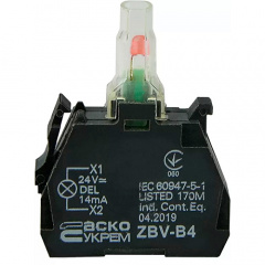 ZBV-B4 Блок для подсветки красный 24В для кнопок TB5 Аско Укрем (A0140010211) Житомир