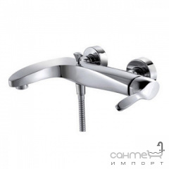 Настінний змішувач для ванни без душового гарнітуру Clever Platinum Art nouveau 97848 Хром Рівне