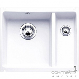 Керамічна кухонна мийка Blanco Subline 350/150-U PuraPlus 523743 матовий білий