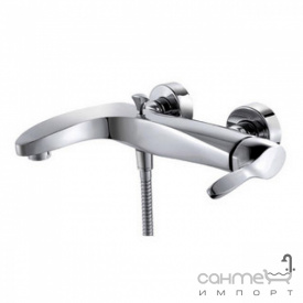 Настінний змішувач для ванни без душового гарнітуру Clever Platinum Art nouveau 97848 Хром