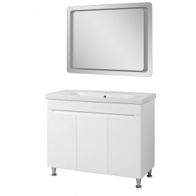 Комплект мебели для ванной комнаты Пектораль 100 белый с умывальником SAVA 100