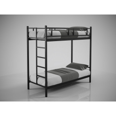 Кровать двухъярусная Фулхем Tenero 90х200 см прочная металлическая черная Днепр