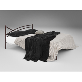 Двуспальная кровать Гвоздика Tenero 120х190 см металлическая на ножках с изголовьем