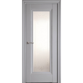 Полотно дверне ПРЕСТИЖ ПП преміум сіра пастель +Р2 (з молдінгом)
