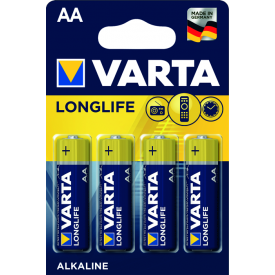 Батарейка АА VARTA Longlife 4шт/блістер Alkaline