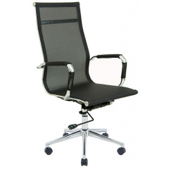 Офісне крісло Richman Кельн хром сітка-чорна для персоналу Нове