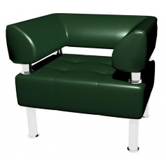 Офисное мягкое кресло Sentenzo Тонус 800x600х700 мм зеленый кожзам Полтава