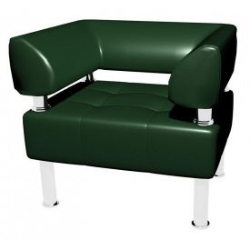 Офісне м'яке крісло Sentenzo Тонус 800x600х700 мм зелений кожзам