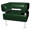 Офісне м'яке крісло Sentenzo Тонус 800x600х700 мм зелений кожзам Миколаїв