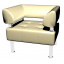 Офисное мягкое кресло Sentenzo Тонус 800x600х700 мм белый кожзам Днепр