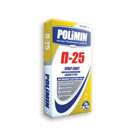 Клей для плитки POLIMIN Р-25 еластичний сірий 25кг (48 шт)