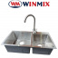 Кухонная мойка Winmix SET 7843 D-220x1.0-SATIN (со смесителем, диспенсером, сушкой в комплекте) Дніпро
