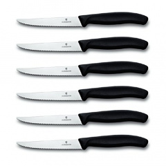Набор кухонных ножей для стейка Victorinox Swiss Classic Steak Gift Set 6 шт Черные (6.7233.6) Львов