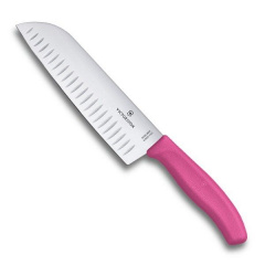 Кухонный нож Victorinox Santoku 17 см Розовый (6.8526.17L5B) Сарны