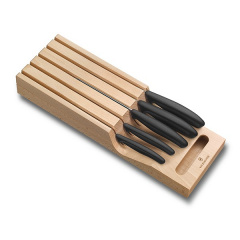 Набор кухонных ножей и подставки Victorinox Swiss Classic In-Drawer 6 предметов Черные (6.7143.5) Запорожье