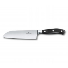 Кухонный кованый нож Victorinox Santoku Grand Maitre 170 мм в подарочной коробке Черный (7.7303.17G) Черкаси