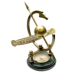 Солнечные часы None с компасом бронзовые настольные 34х36х35 см (DN26567) Киев