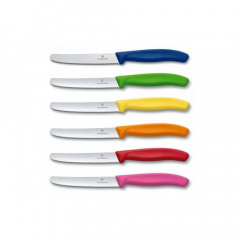 Набор из 6 ножей Victorinox Swiss Classic Colorful Tomato and Table Knife Set (6.7839.6G) Київ