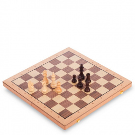 Шахматы шашки 2 в 1 деревянные SP-Sport W9052 52см x 52см