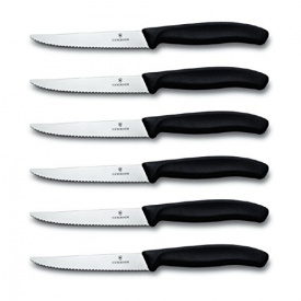 Набор кухонных ножей для стейка Victorinox Swiss Classic Steak Gift Set 6 шт Черные (6.7233.6)