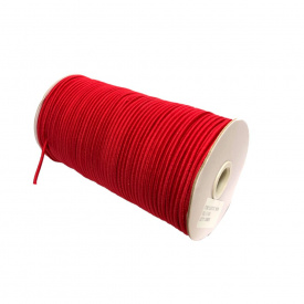 Шнурок-резинка круглый Luxyart 3 мм 500 м Красный (Р3-2)