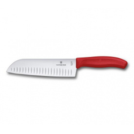 Кухонный нож Victorinox Santoku 17 см Красный (6.8521.17G)