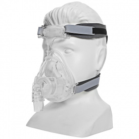Носоротовая маска Сипап для аппаратов неинвазивной вентиляции легких размер М Прозрачная