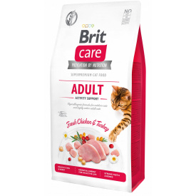 Сухой корм для кошек живущих на улице Brit Care Cat GF Adult Activity Suppor с курицей и индейкой 7 кг (8595602540815)