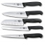 Набор кухонных ножей Victorinox Fibrox 5 шт с подставкой Черные (5.1143.5) Кропивницкий