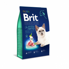 Сухой корм для кошек с чувствительным пищеварением Brit Premium by Nature Cat Sensitive с ягненком 8 кг (8595602553266) Сумы