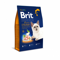 Сухой корм для кошек живущих в помещении Brit Premium by Nature Cat Indoor с курицей 8 кг (8595602553228) Київ
