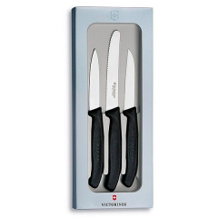 Набор кухонных овощных ножей Victorinox Swiss Classic Paring Set 3 шт Черный (6.7113.3G) Львов