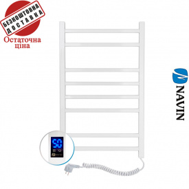 Полотенцесушитель Электро Navin Loft 50*80 Sensor, таймер Белый, Правый (углеродистая сталь) Украина