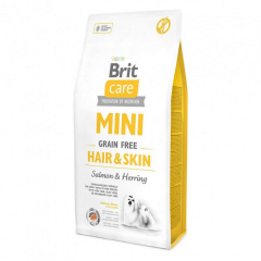 Сухой корм для взрослых собак миниатюрных пород Brit Care GF Mini Hair Skin 7 кг Луцьк