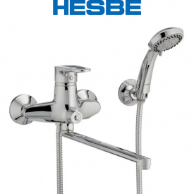 Смеситель для ванны длинный нос HESBE OPUS EURO (Chr-006)