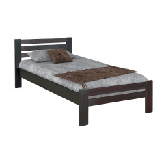 Ліжко Алекс Меблі-Сервіс 90х200 см односпальна дерев'яна в кольорі горіх Гайсин