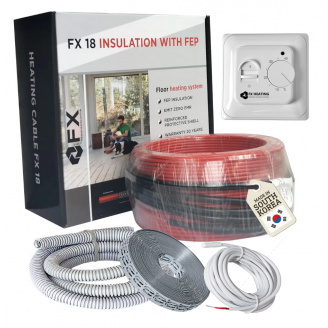 Комплект теплый пол електрический в стяжку 1800 ват 10-12м2(100мп) Felix FX18 Premium