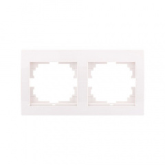 Двойная рамка Lezard Deriy горизонтальная Белая (702-0200-147) Сарны