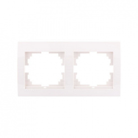 Двойная рамка Lezard Deriy горизонтальная Белая (702-0200-147)