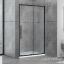 Душевая дверь в нишу Dusel DSL191B 140x190 профиль матовый черный, прозрачное стекло Ужгород