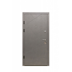 Дверь входная MAGDA Т12,2 (9005) 96 см цемент маренго наружн 157 + бетон светлый внут 157 правый Гайсин