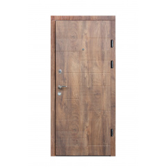 Двері вхідні MAGDA Т12,2 (9005) 86см зріз дерева коньячний - 144 ПРАВІ Гайсин