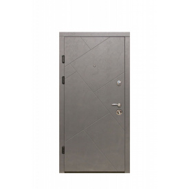 Двері вхідні MAGDA Т12,2 (9005) 96 см цемент маренго зовн 157 + бетон світлий внут 157 праві