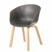 Пластиковий стілець Vital grey 755х580х420 мм сіре пластикове сидіння чаша на ніжках