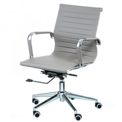 Офісне крісло Solano-5 сіре на коліщатках Луцьк